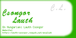 csongor lauth business card